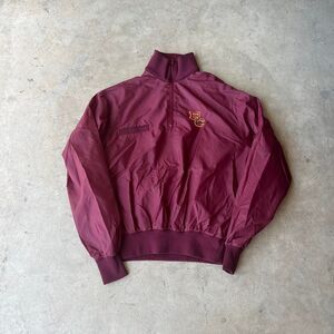 Boston College Zip Up Sweater 90s Varsity Windbreaker light mens size M
